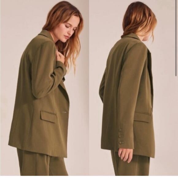 Favorite Daughter Blazer Jacket Olive Green Size Large - Picture 3 of 13
